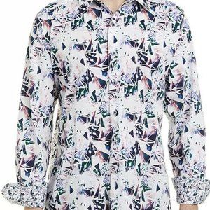 Robert Graham Paper Lanes Printed Sport Shirt Mens